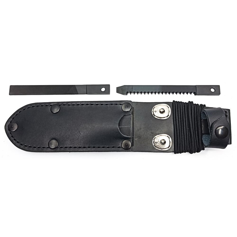 Puzdro kožené na nôž Mikov Uton vrátane príslušenstva (362-4) - čierne