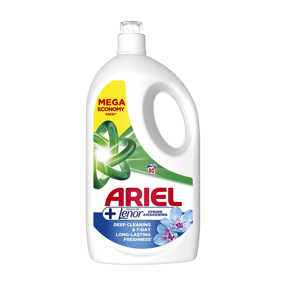 ARIEL Spring Awakening +Lenor Tekutý prací gél 80 pranie 3,6 l