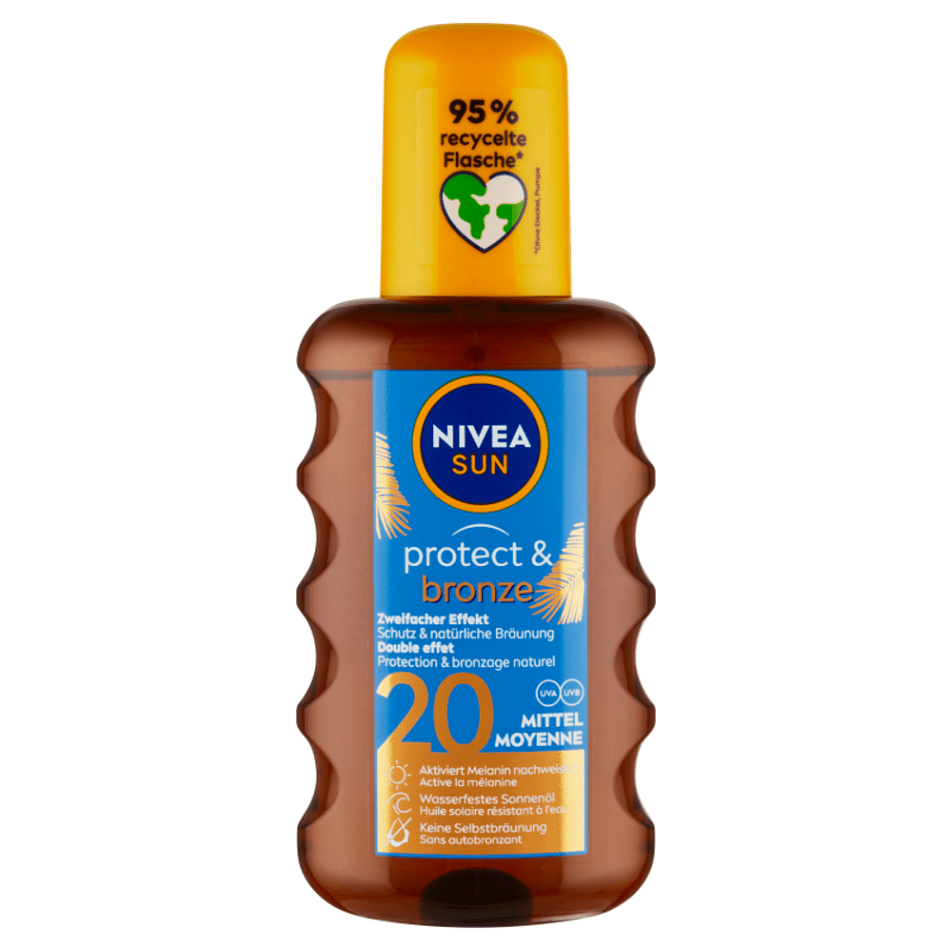 NIVEA Sun Protect & Bronze Olej na opaľovanie podporujúci zhnednutie OF 20 200 ml