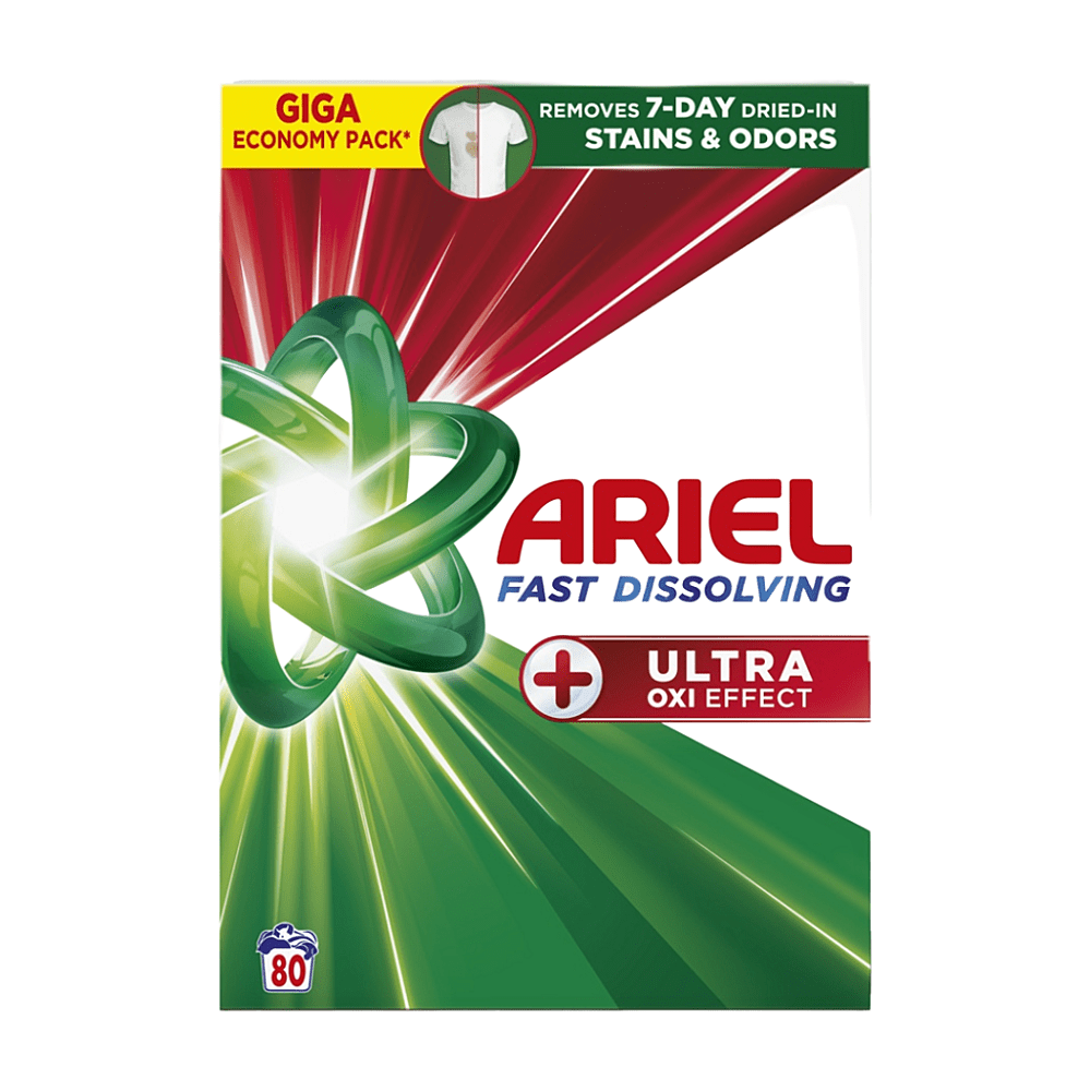 ARIEL Plus Ultra Oxi Effect Prací prášok 80 praní 4,4 kg