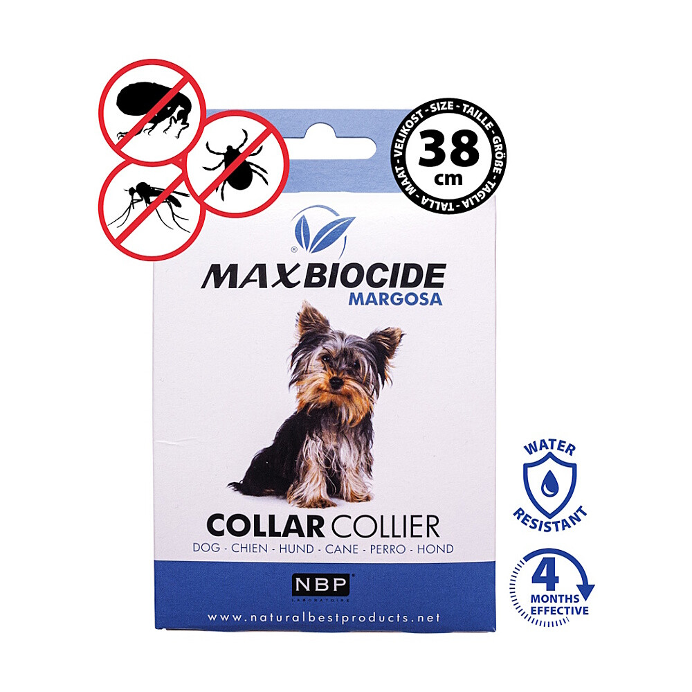 MAX BIOCIDE Collar dog antiparazitný obojok pre psov 38 cm