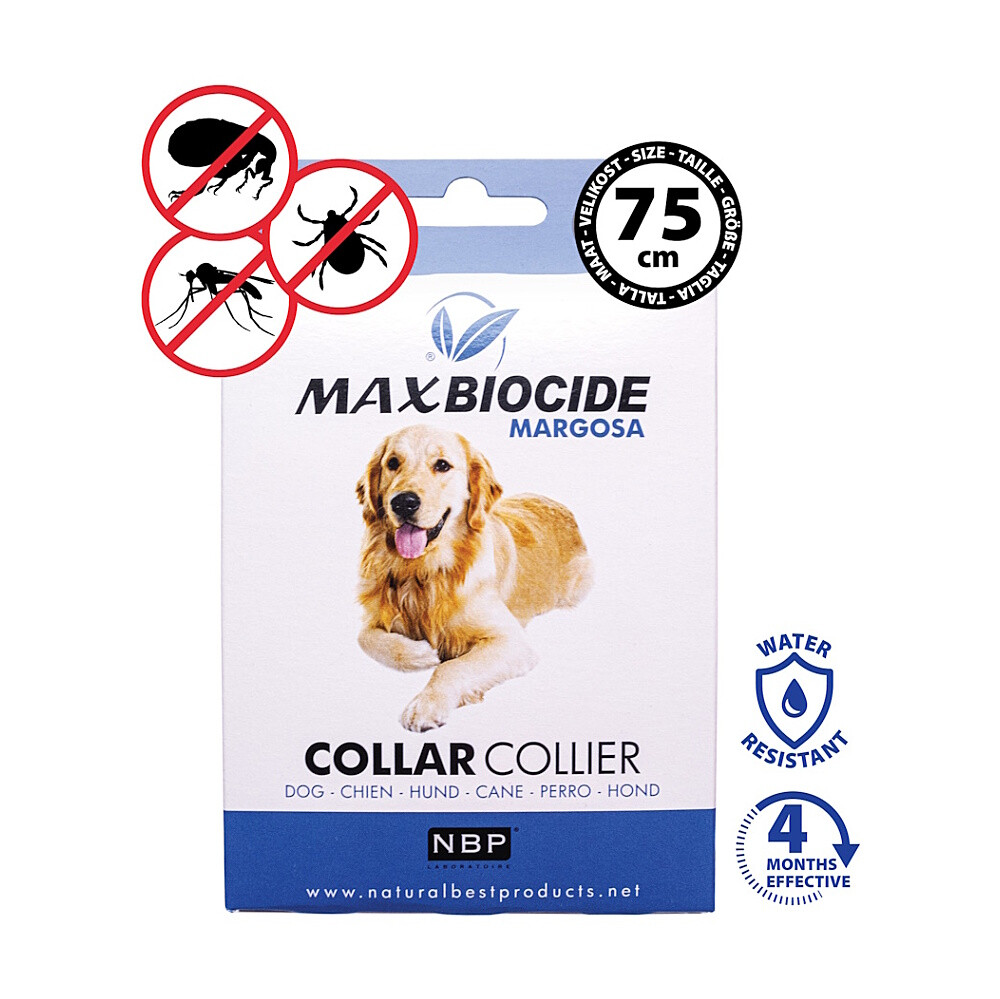 MAX BIOCIDE Collar dog antiparazitný obojok pre psov 75 cm