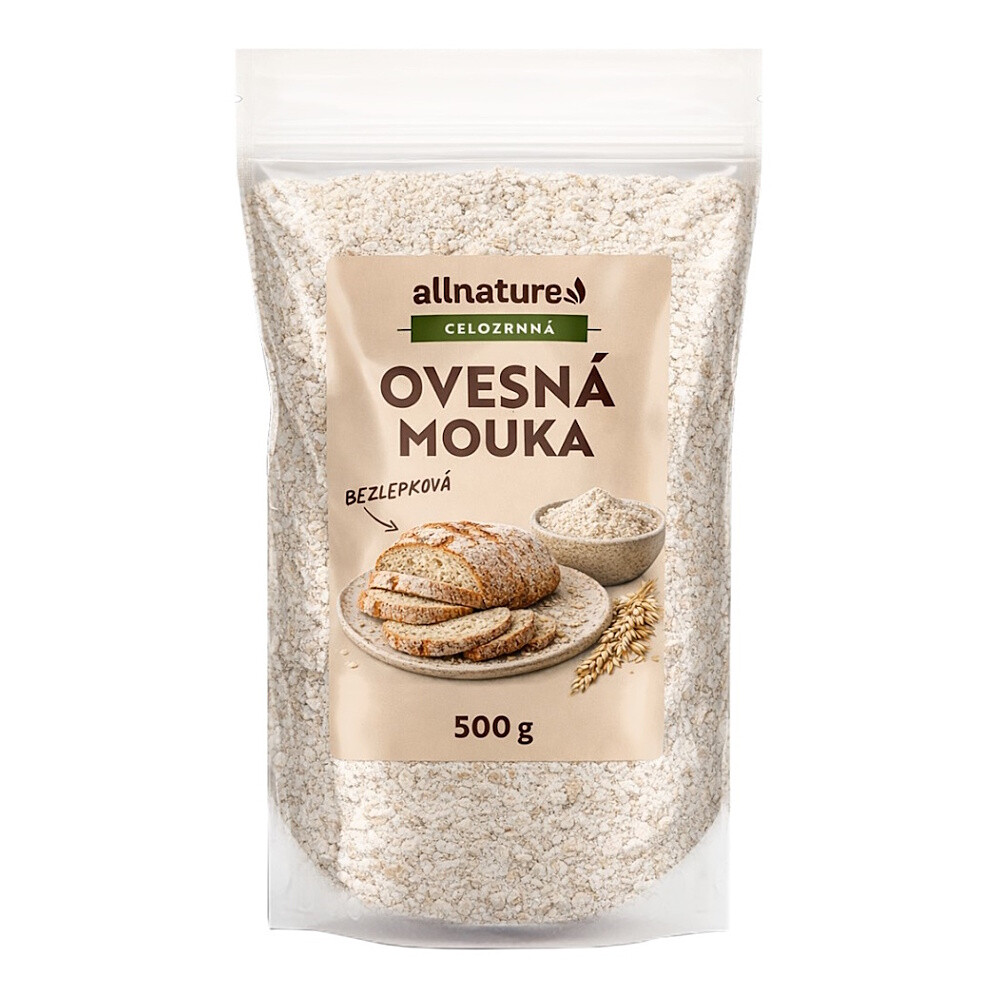 ALLNATURE Bezlepková ovsená múka celozrnná 500 g