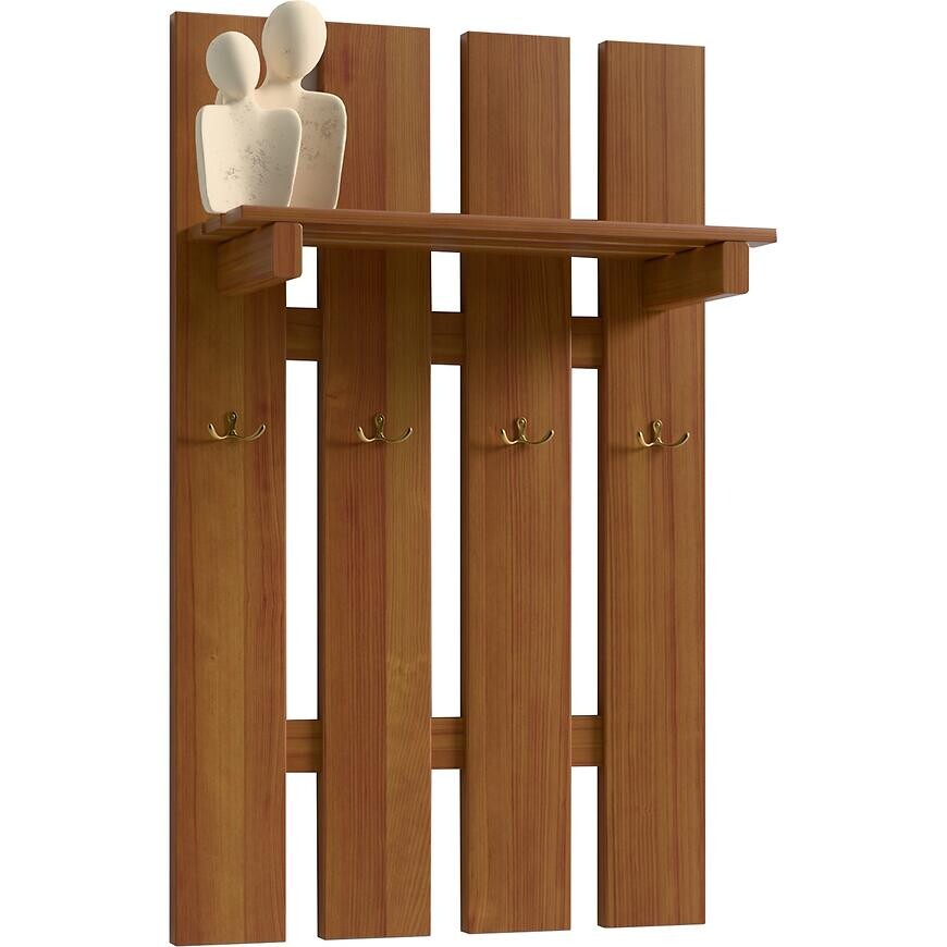 Vešiak S poličkou 4 Kov Rukoväť Jelša