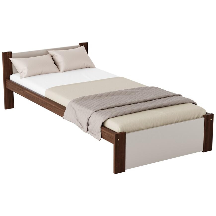 Posteľ Bergen Kašmír + Hnedá 90