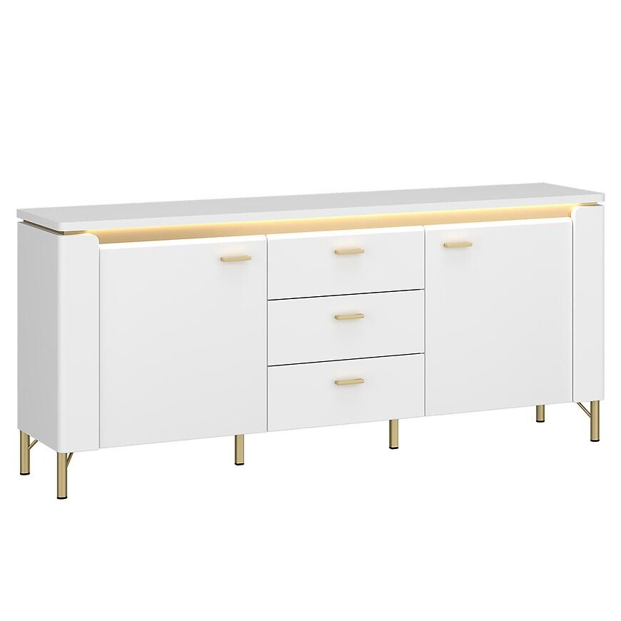 TV stolík Lazio LAZF01 U008/U080 2D3S biela alpská