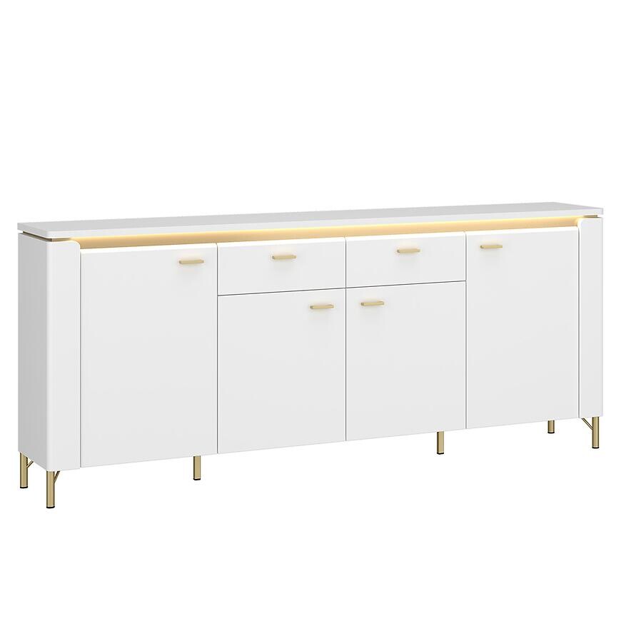 Komoda Lazio LAZK03 U008/U080 4D2S biela/biela alpský