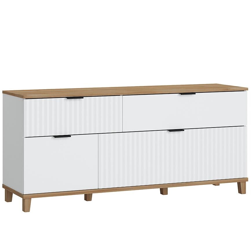 TV stolík Plissee PLIF01 biela alpin