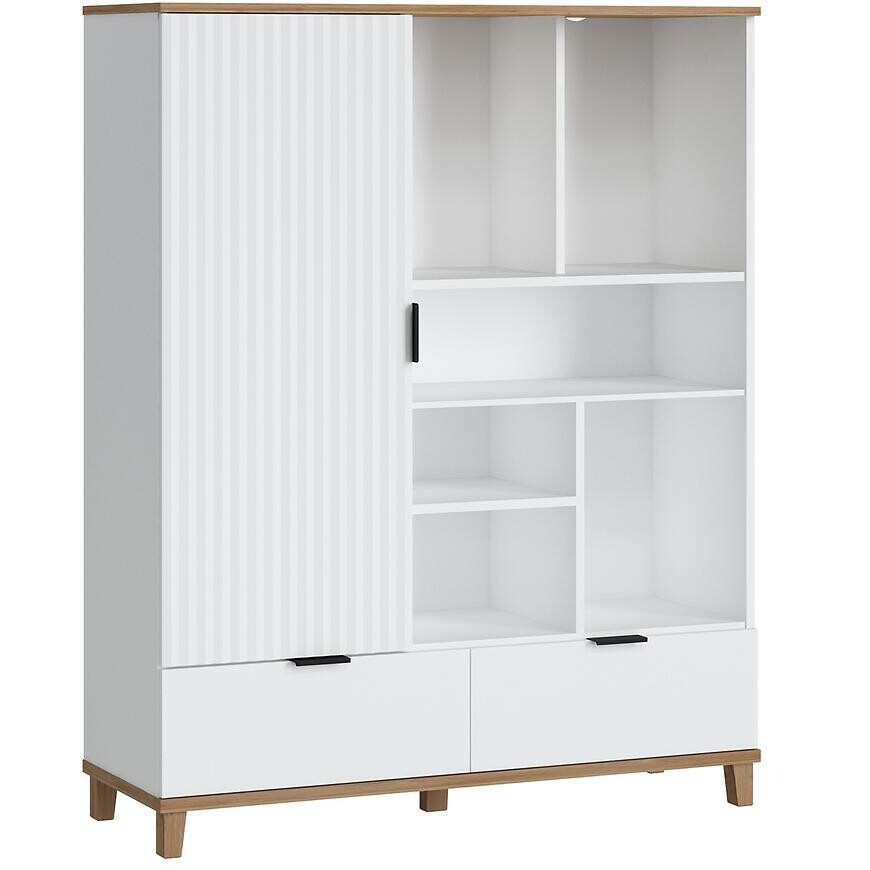 Regál Plissee PLIR01 1D2S biela alpin