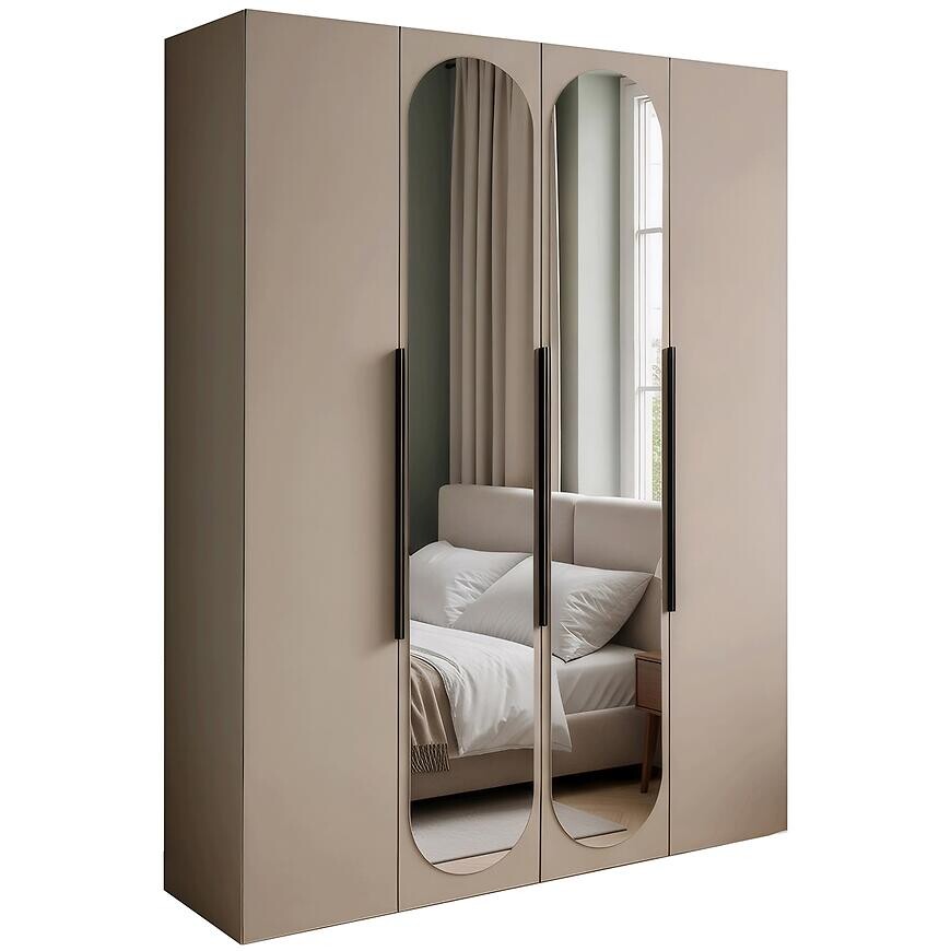 Skriňa Nicea 160 hliny + zrkadlá