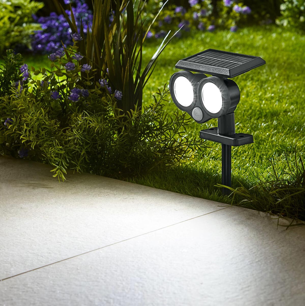 Solárne LED reflektory 2v1