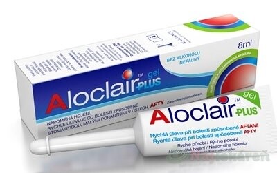 Aloclair PLUS gél,  ústny gél na ošetrenie drobných raniek, 1x8 ml