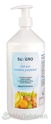 SEVERO Gél pre ľahké prehĺtanie príchuť tutti frutti 1 l