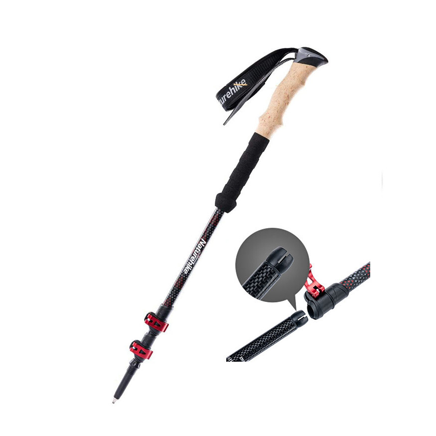 Naturehike JAVADI Nastaviteľné karbónové trekové palice s korkovou rukoväťou 6927595746233