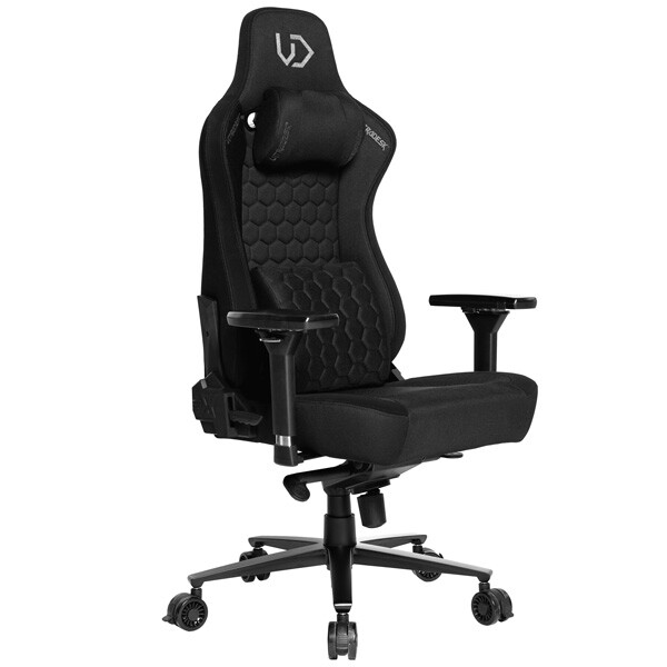 Herné kreslo Ultradesk Throne - kov, látka, čierna, nosnosť 150 kg