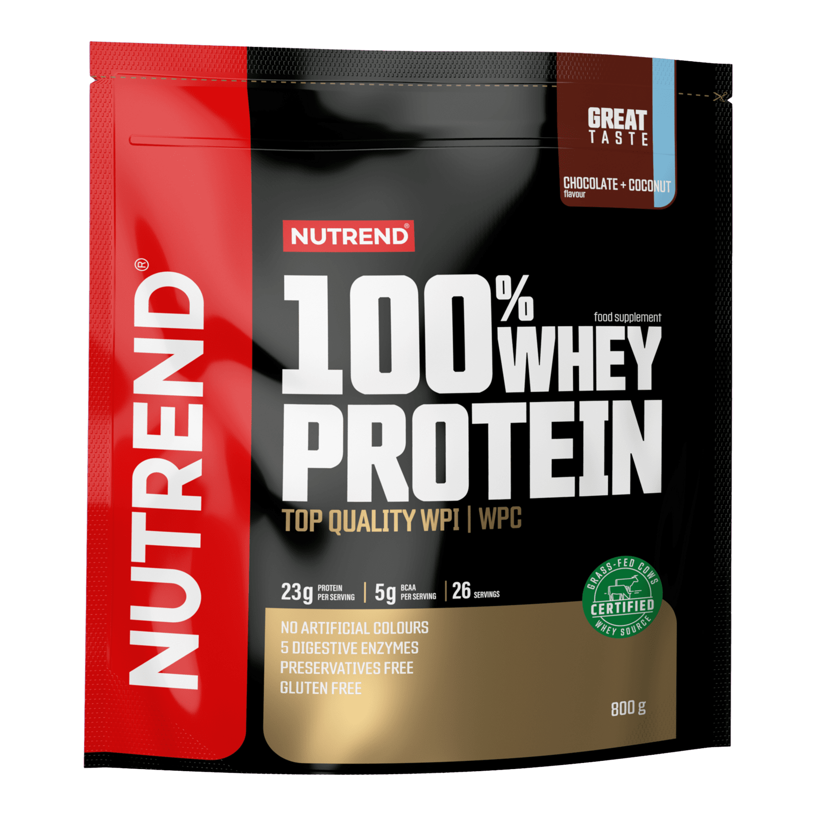 NUTREND 100% Whey Protein Čokoláda + kokos 800 g