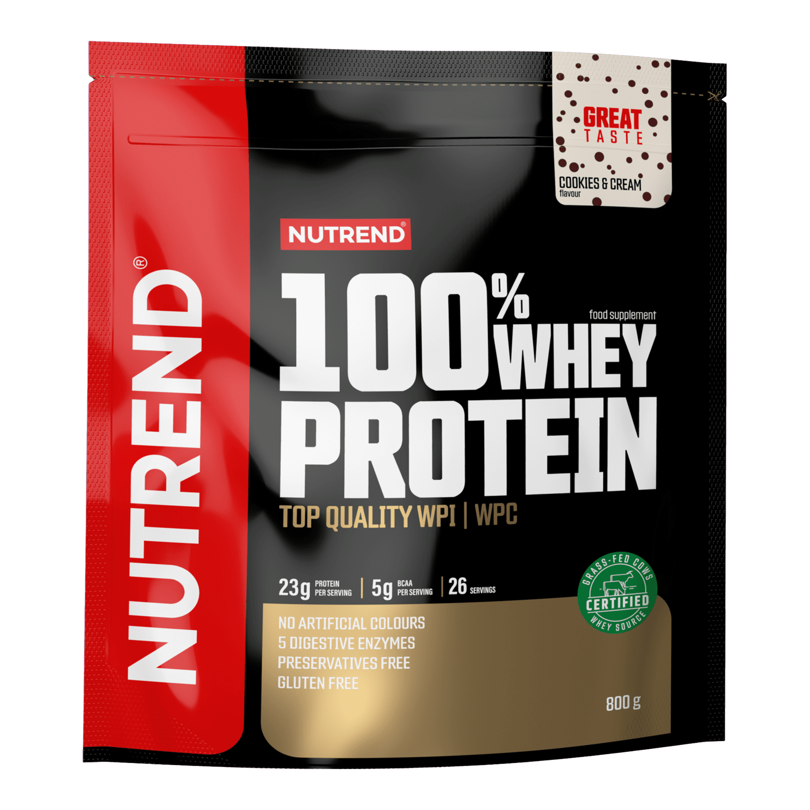 NUTREND 100% Whey Protein Cookies&Cream 800 g