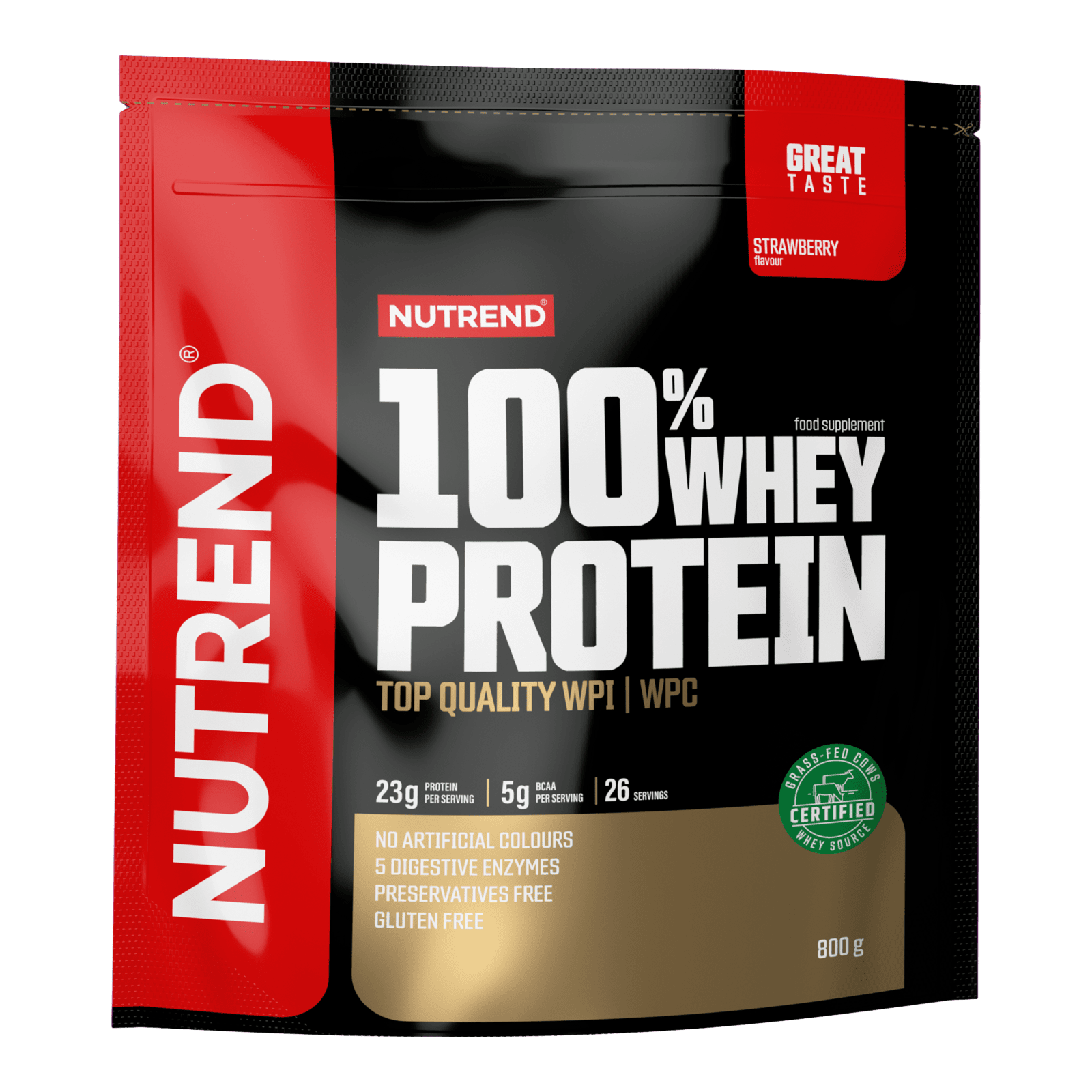 NUTREND 100% Whey Protein Jahoda 800 g
