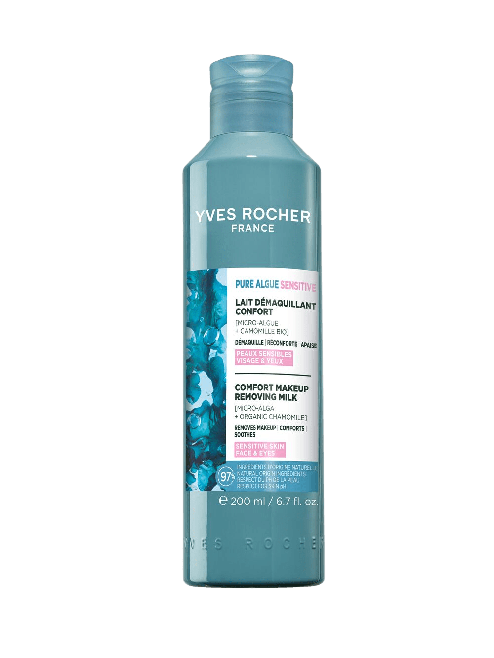 YVES ROCHER Pure Algue Odličovacie mlieko pre citlivú pleť 200 ml