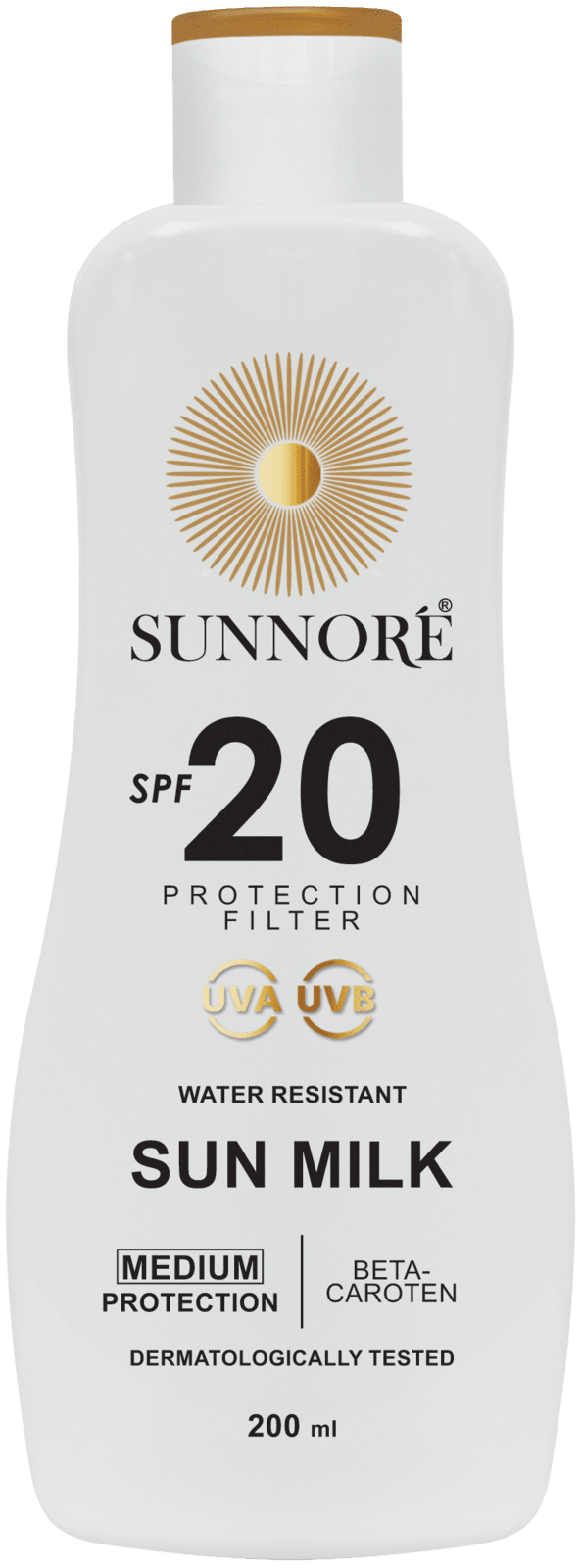 SUNNORÉ Opaľovacie mlieko SPF 20, 200 ml