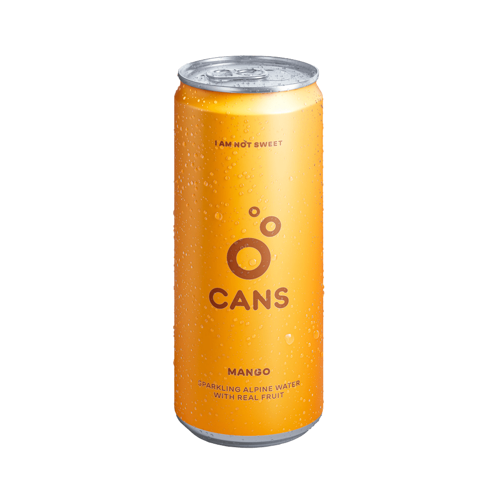 CANS Alpská perlivá voda s príchuťou manga 330 ml