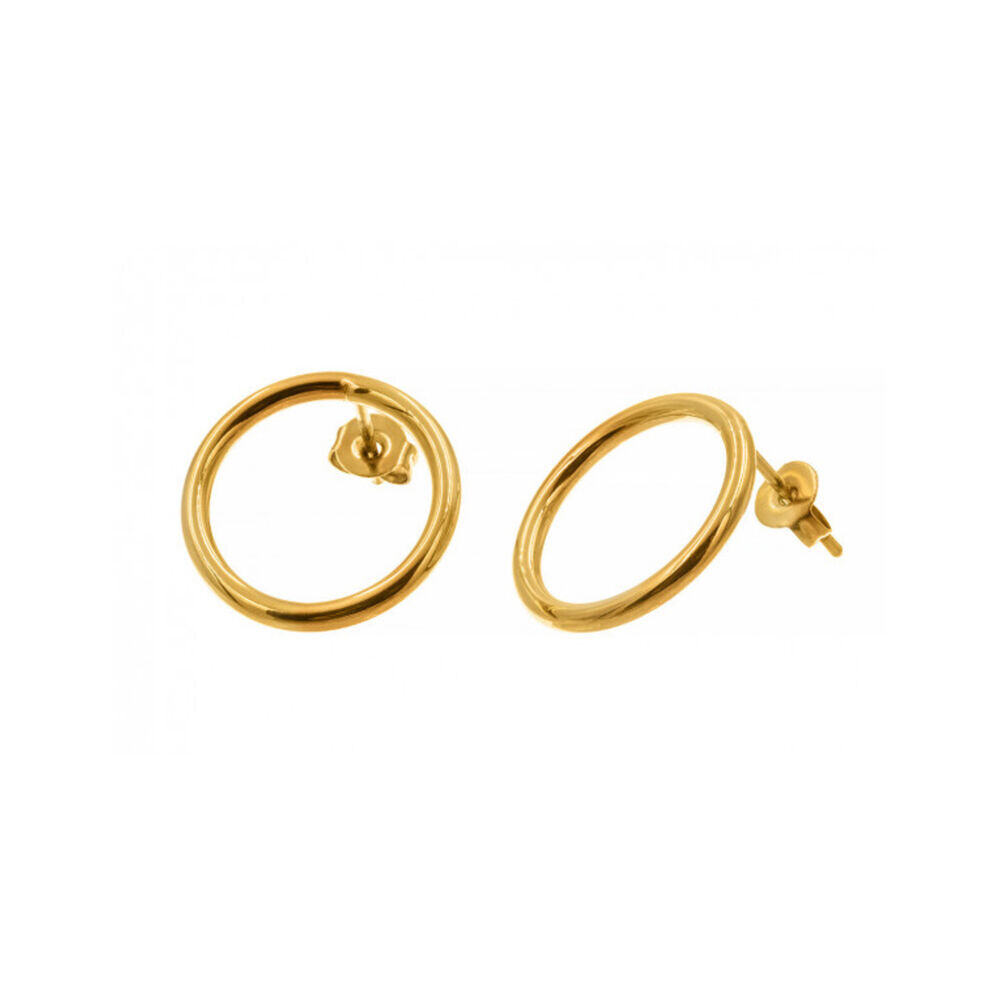 Náušnice z pozlátenej chirurgickej ocele v tvare kruhu 18719