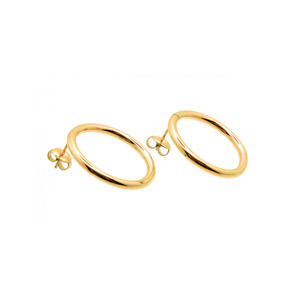 Okrúhle náušnice v zlatej farbe 18768