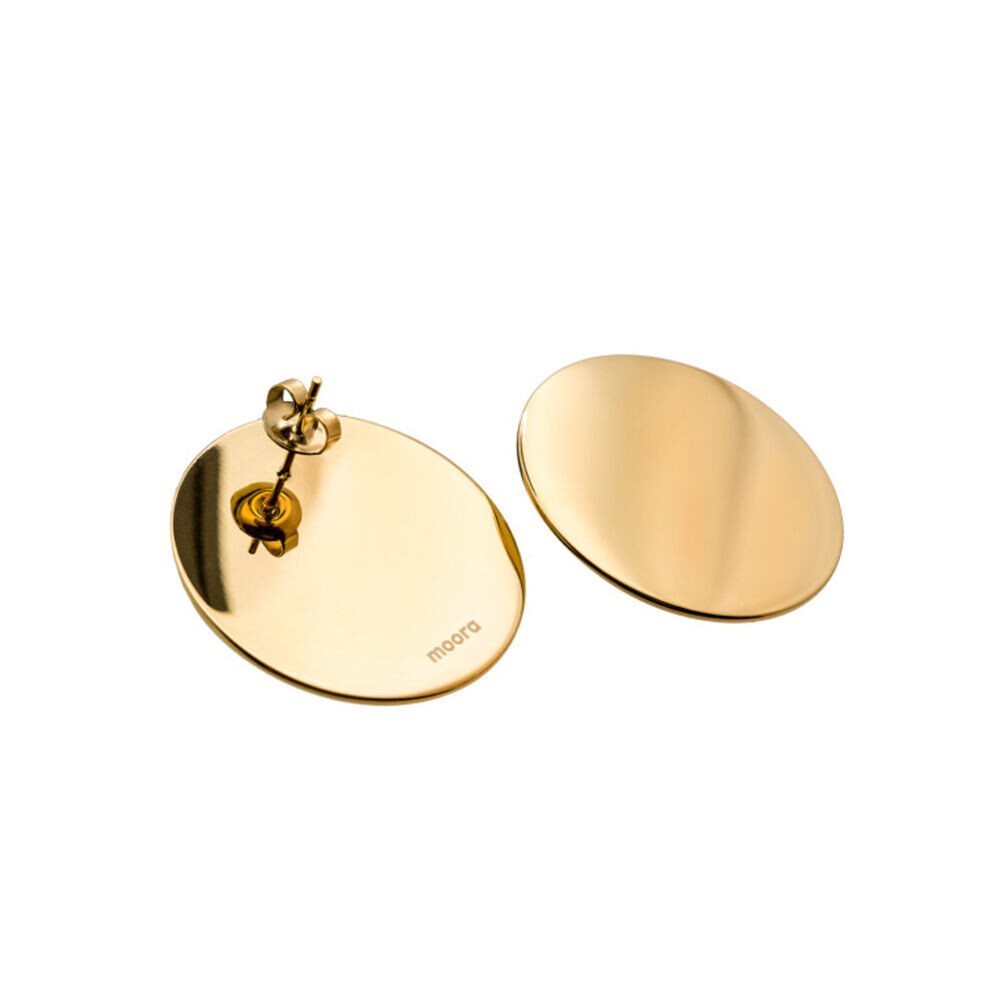 Veľké pozlátené okrúhle náušnice z chirurgickej ocele 18800