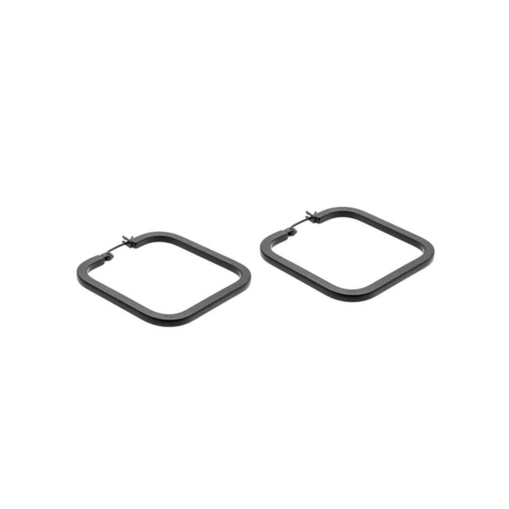 Dámske čierne štvorcové minimalistické náušnice 18804