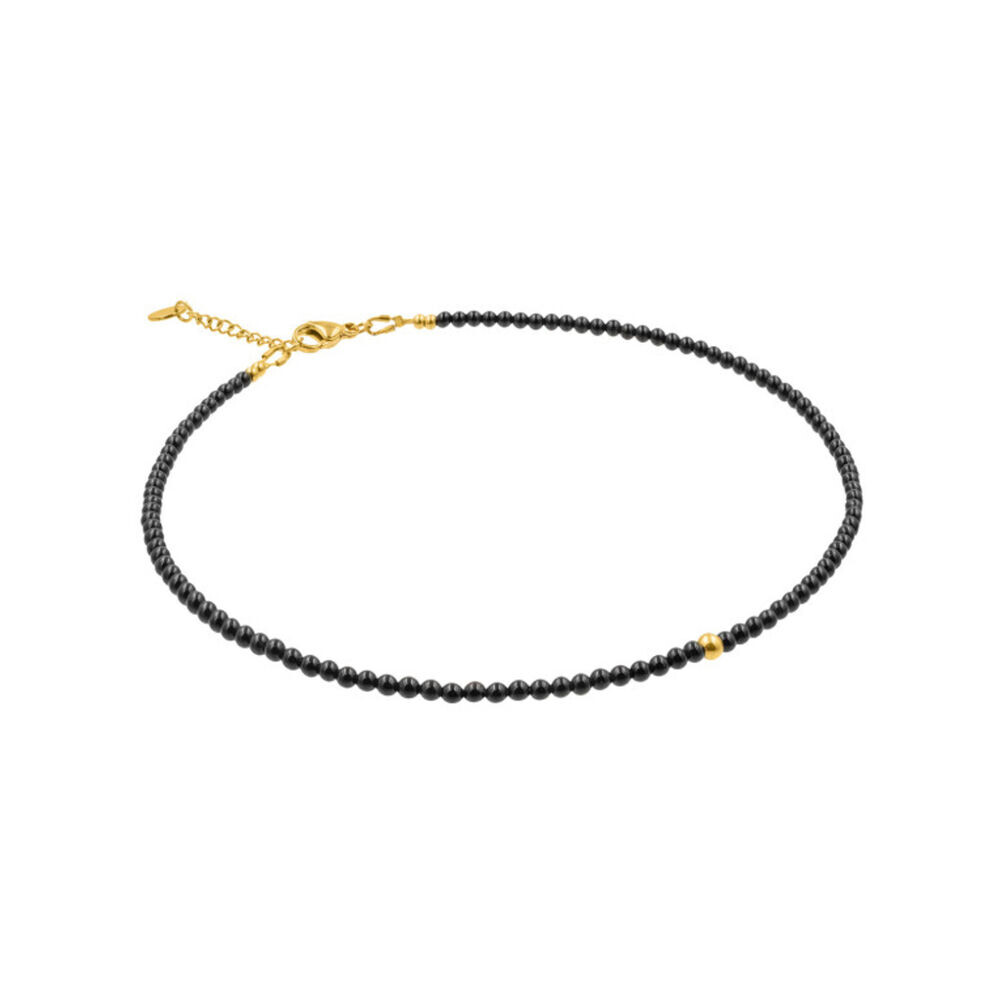 Minimalistický dámsky náhrdelník z čierneho ónyxu 19440