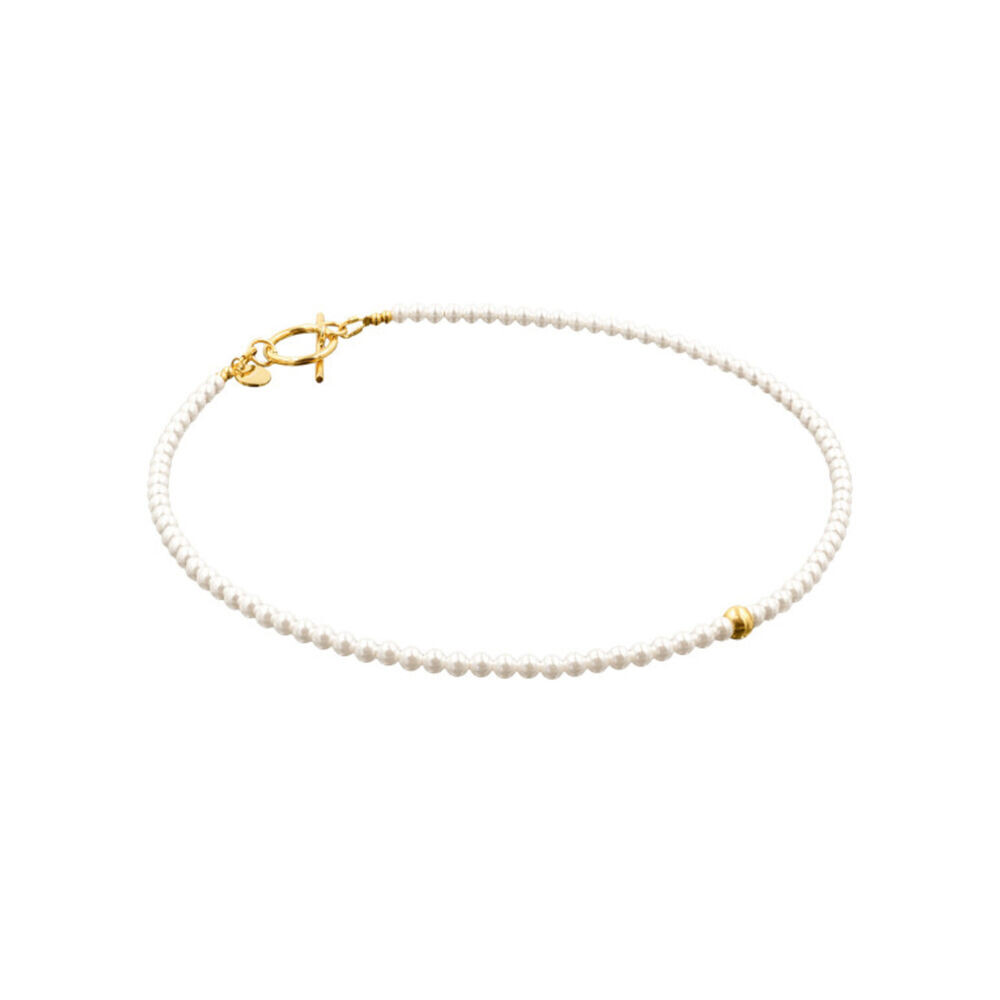 Minimalistický dámsky náhrdelník z perál typu shell 19442