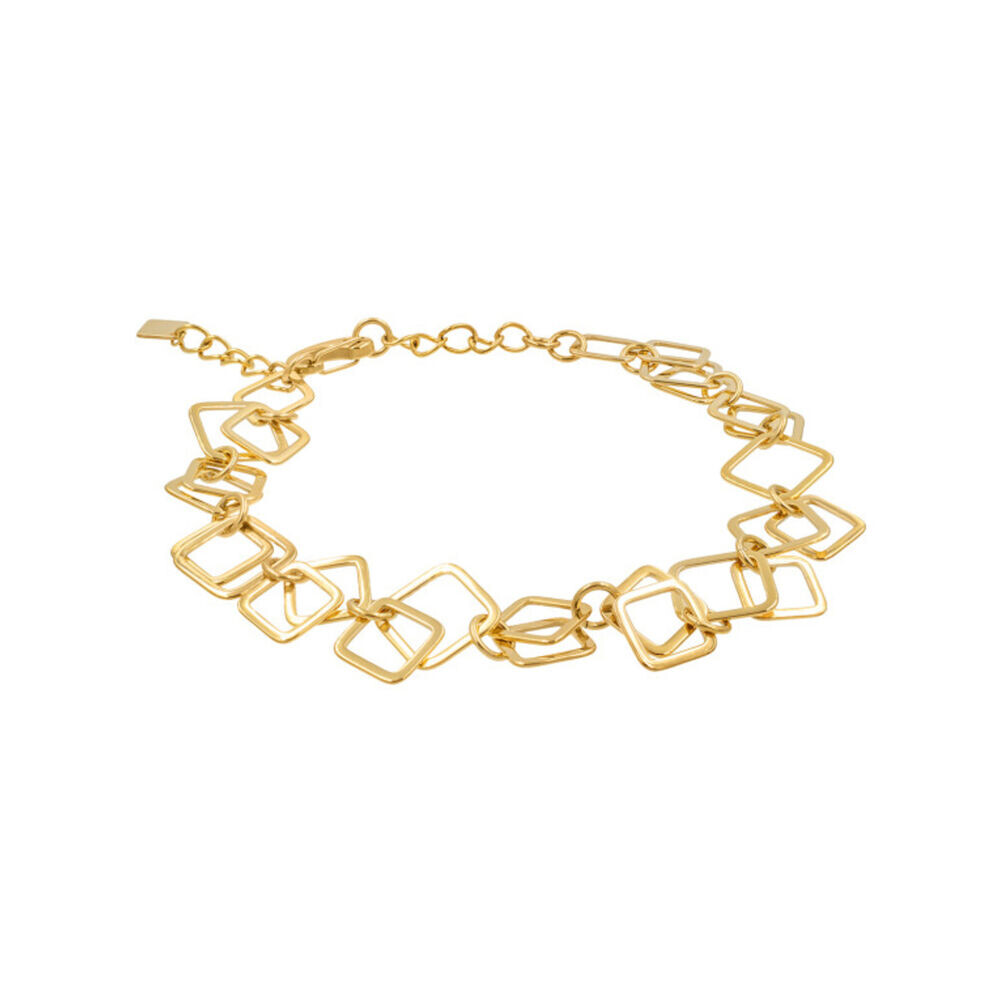 Dámsky krátky náhrdelník 3D z pozlátenej chirurgickej ocele 19708