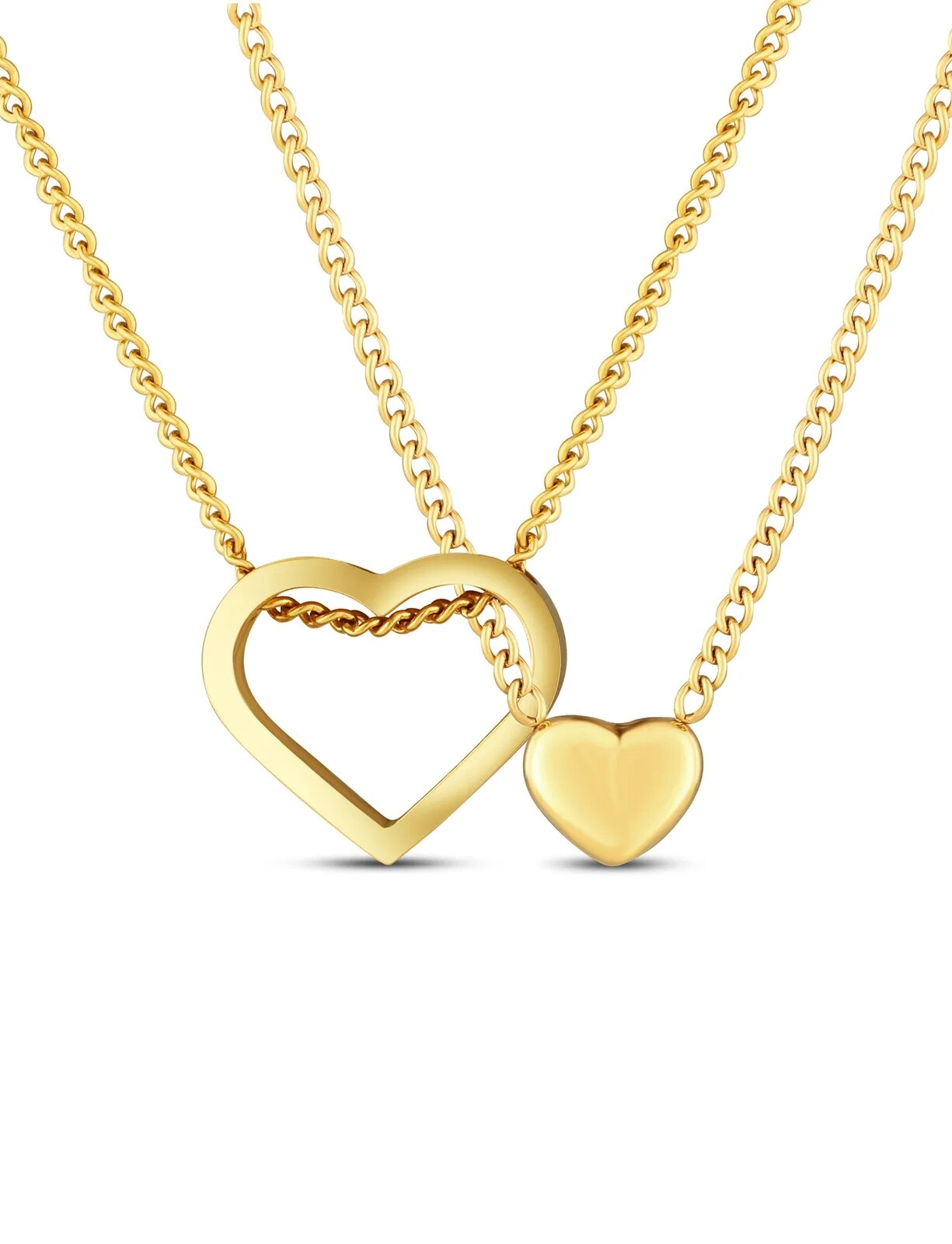 Vuch Set náhrdelníkov Srdce Claribel Gold (2 náhrdelníky)