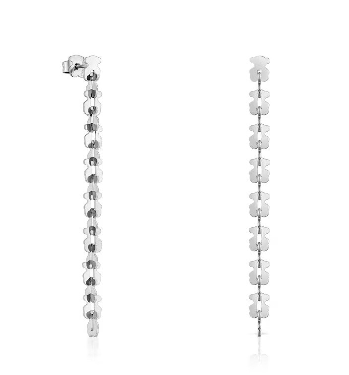 Tous Dlhé oceľové náušnice Carrusel 1004572900