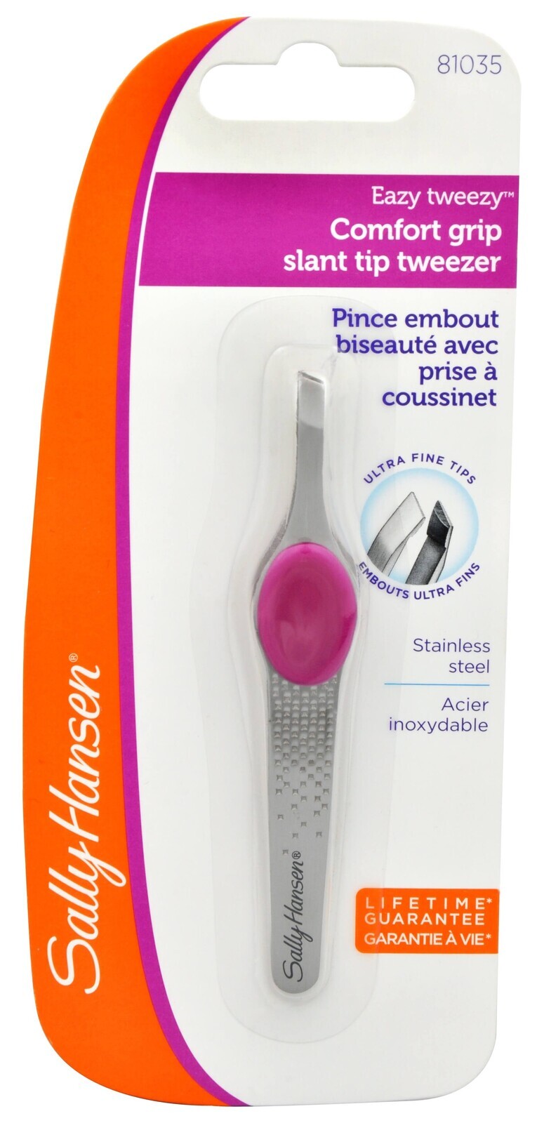 Sally Hansen Pinzeta so šikmou špičkou Comfort Grip Slant Tip Tweezer 81035