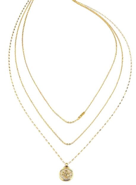 Guess Slušivý trojitý náhrdelník Guess JUBN03127JWYGT/U