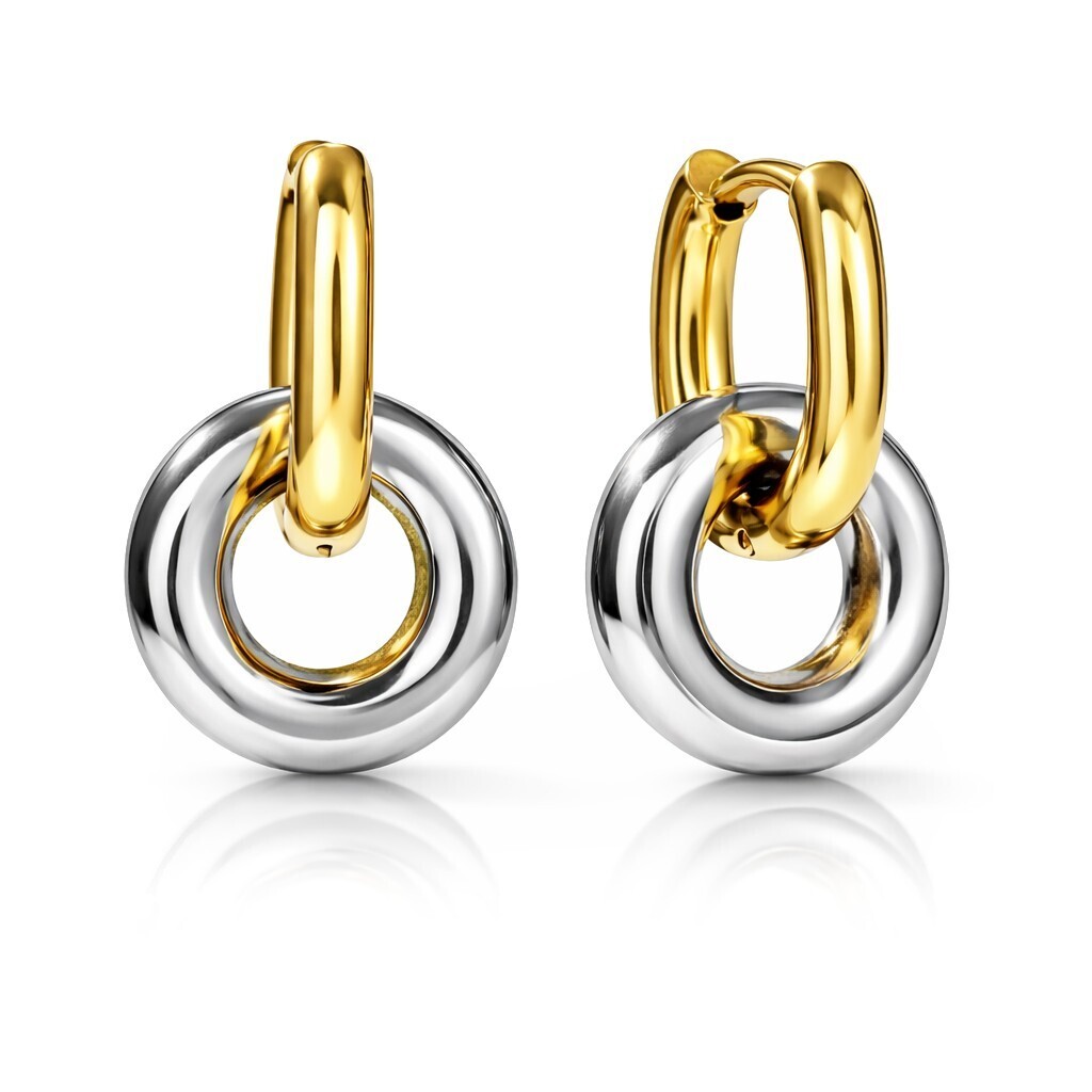 Troli Pôvabné bicolor náušnice 2v1 VJDE0108012-PS