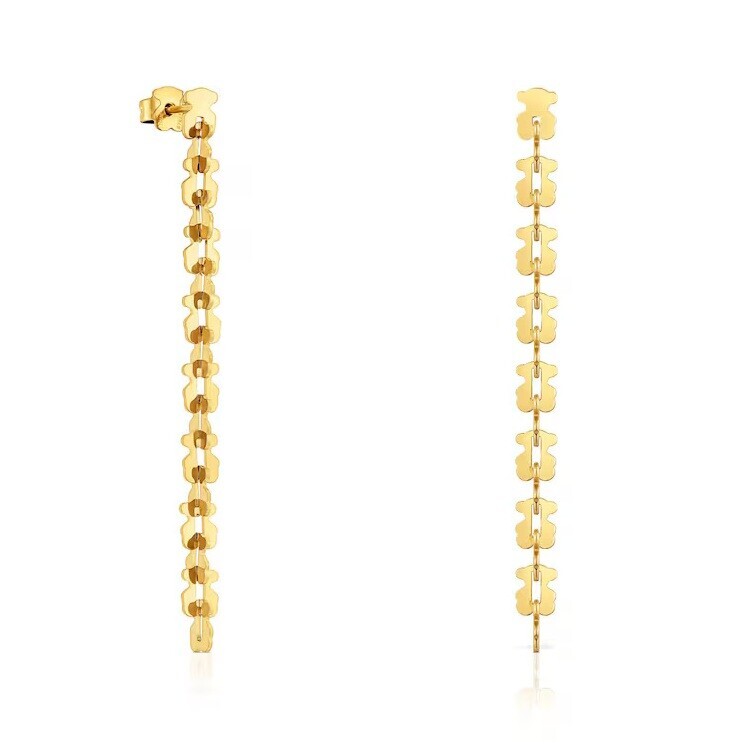 Tous Dlhé pozlátené náušnice Carrusel 1004573000