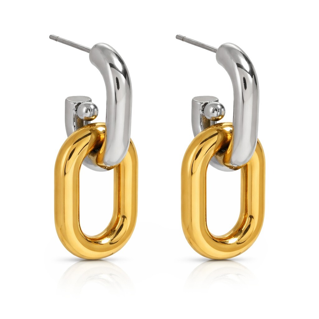 Troli Pôvabné bicolor visiace náušnice VJDE2410009-PS