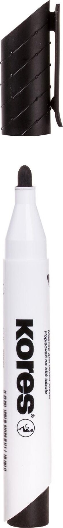 KORES K-MARKER na bílé tabule a flipcharty, černý - balení 3 ks