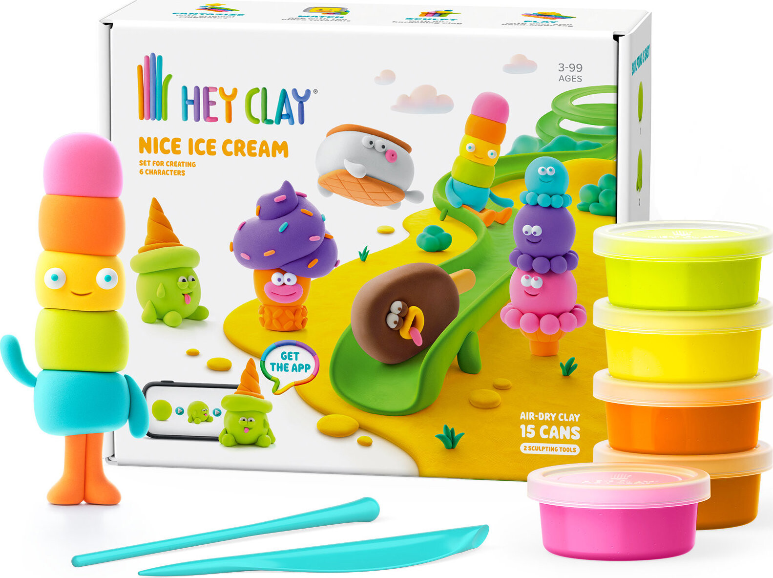 Hey Clay Nice Ice Cream velká sada se 6 postavičkami