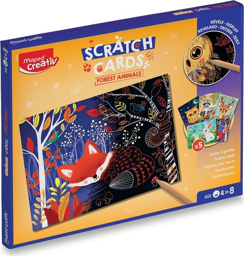 MAPED Scratch Cards Forest Animals