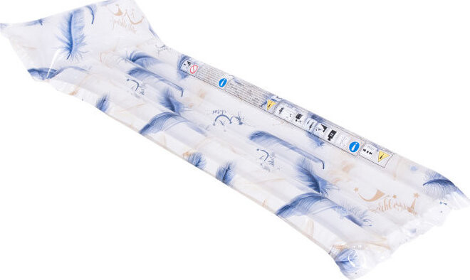 SunClub 33111 Nafukovací lehátko do bazénu 171 × 66 cm, bílé s peřím