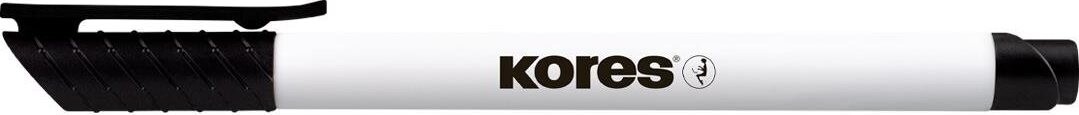 KORES K-MARKER na bílé tabule, tenký hrot, černý - balení 3 ks