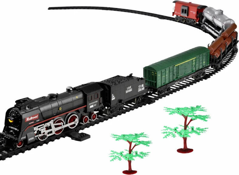 LEAN Toys 27913 Steam Train 620B parní vláček se světly, zvuky a dýmem
