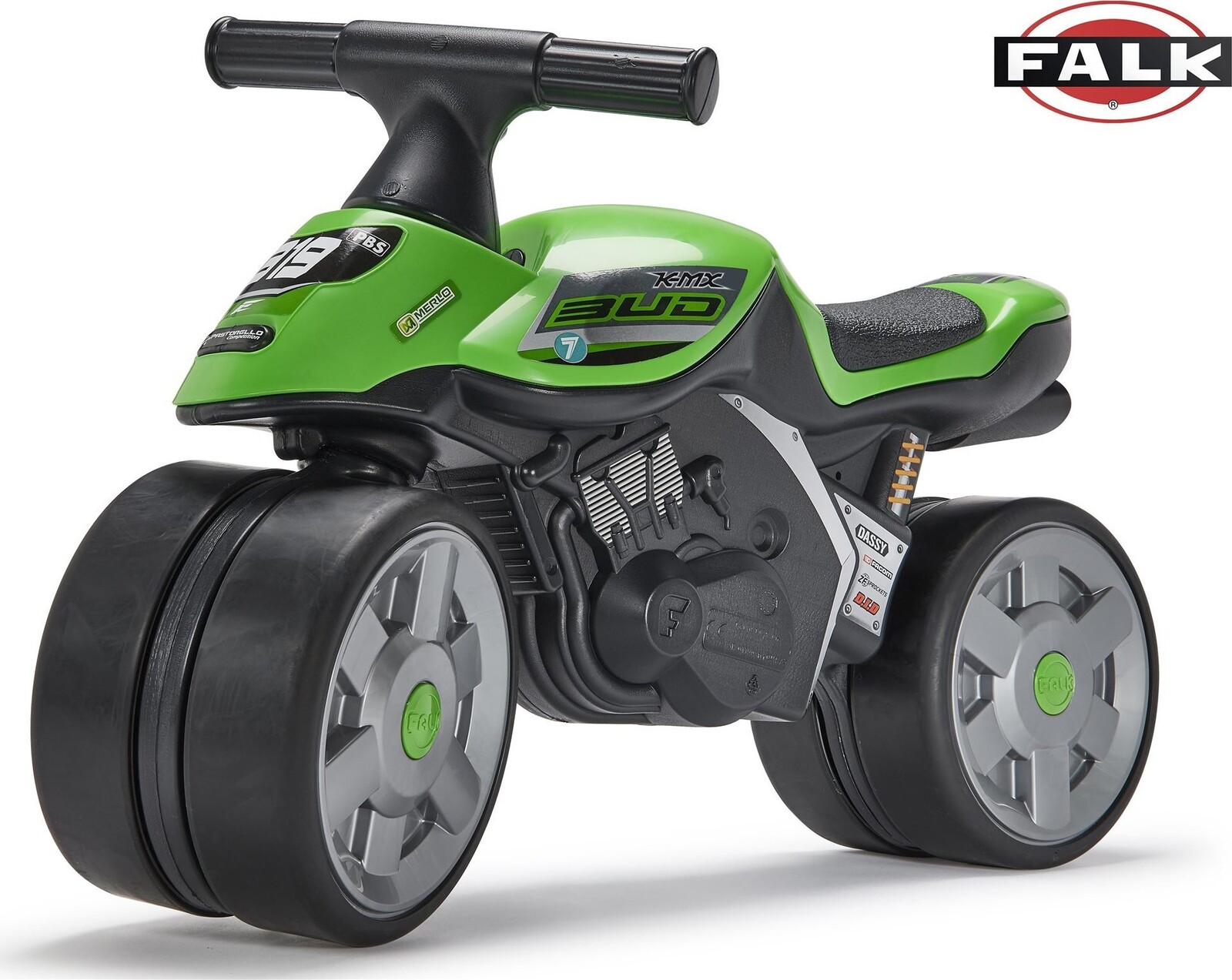 Falk Odrážadlo Baby Moto Team Bud Racing zelené
