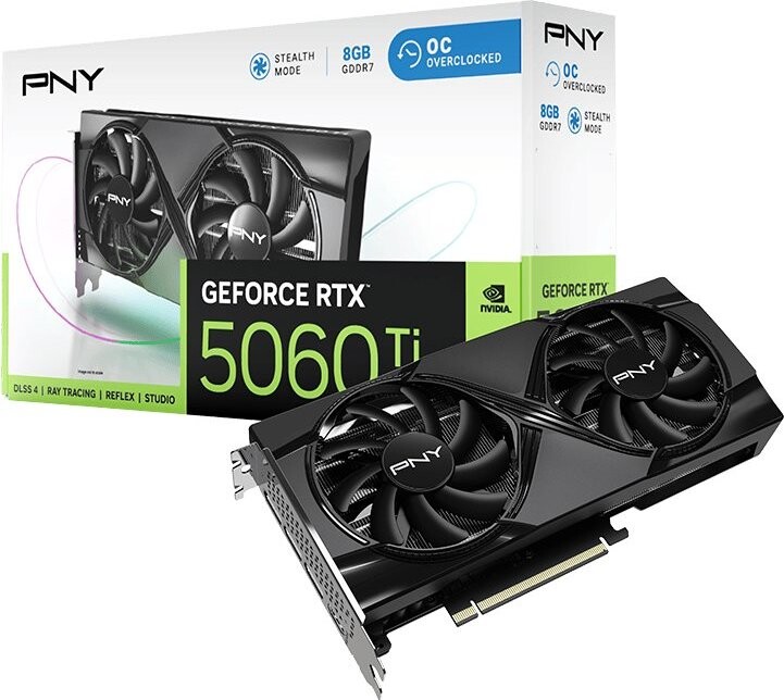 PNY GeForce RTX 5060 Ti 8GB Overclocked Dual Fan