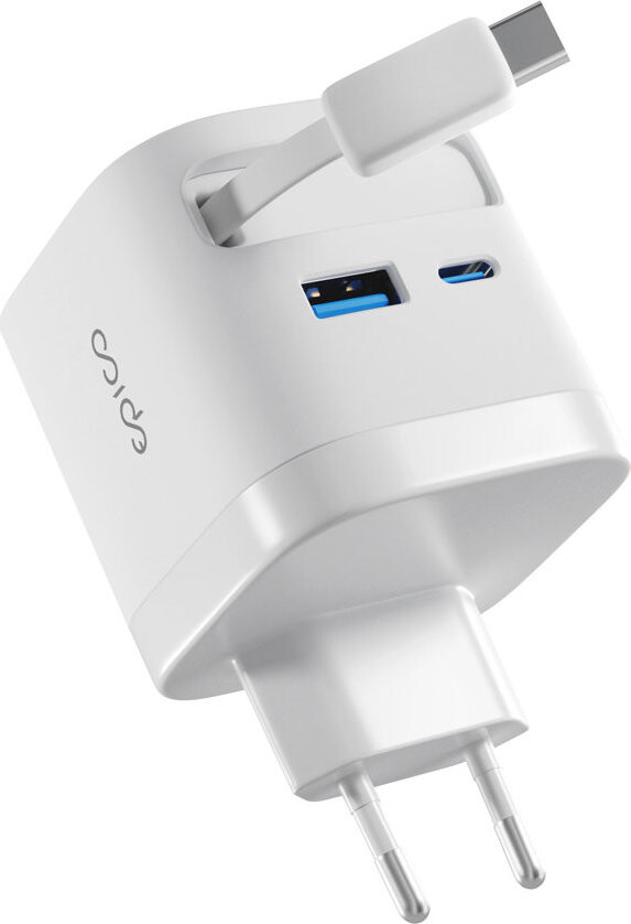 Epico UltraBoost GaN nabíjačka EA65c 65 W s výsuvným káblom – biela