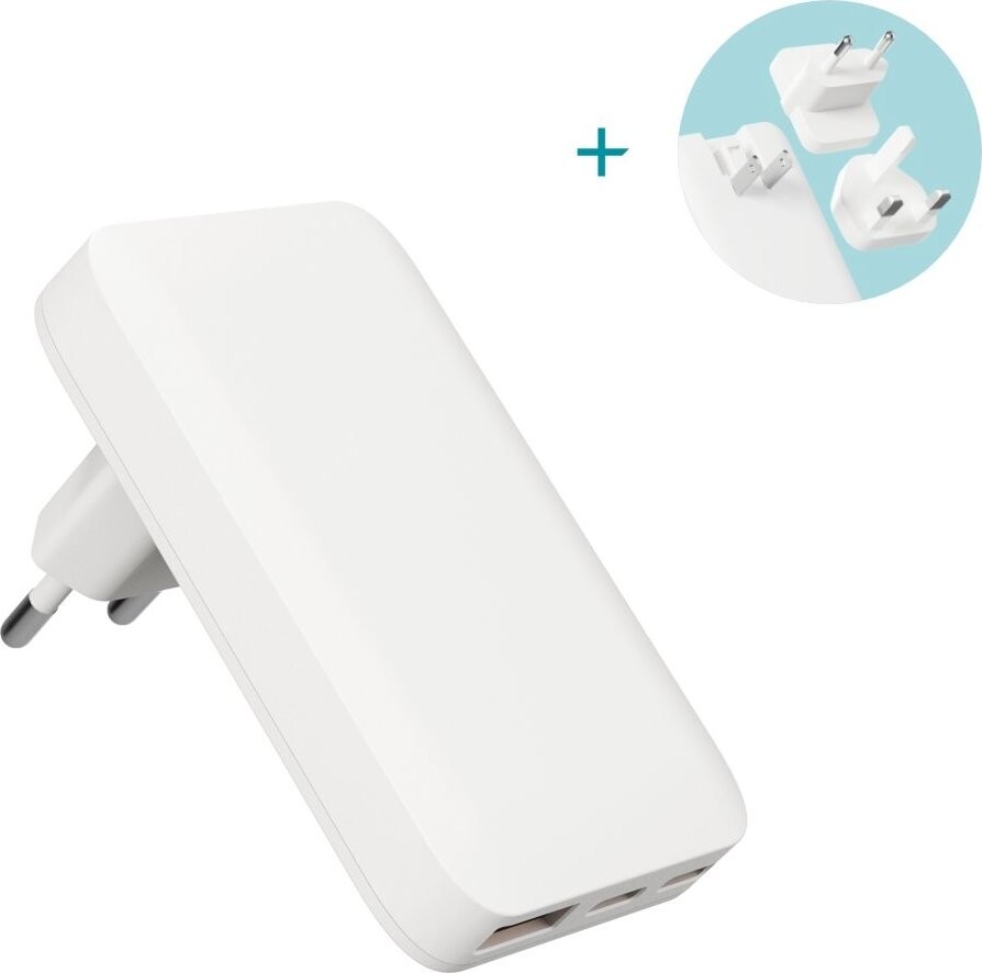 Epico UltraBoost GaN 65 W tenká cestovná nabíjačka EU65 – biela