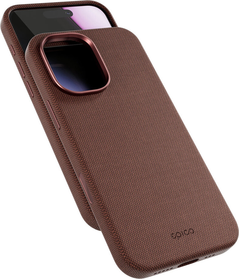 Epico SolidWoven Pro Mag+ Case iPhone 17 Qi2 & MagSafe kompatibilný – siena hnedý